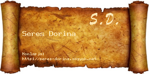 Seres Dorina névjegykártya